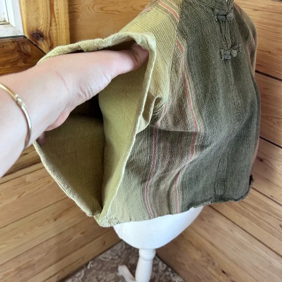 Vintage Boxy Doleman Sleeve Thai Cotton Boho Top Festival Hippie Womens Medium - Picture 8 of 13